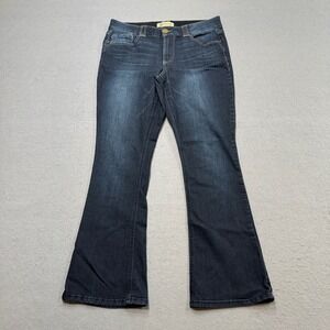 Democracy Ab solution Jeans Womens 12 Blue Indigo Wash Denim Bootcut Relaxed Fit